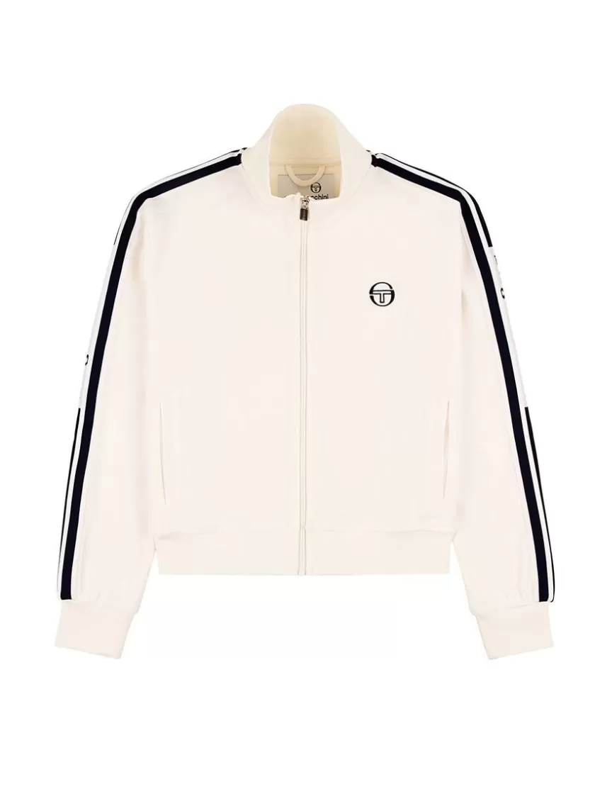 Shop Atri Velour Track Jacket- Gardenia Tracksuits