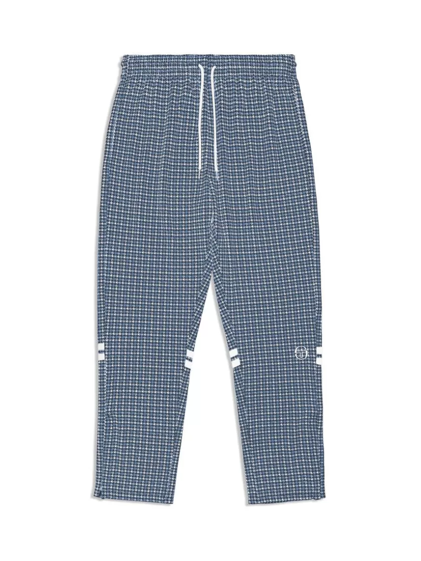 Store Dallas Houndstooth Track Pant- Maritime Blue Pants And Sweatpants