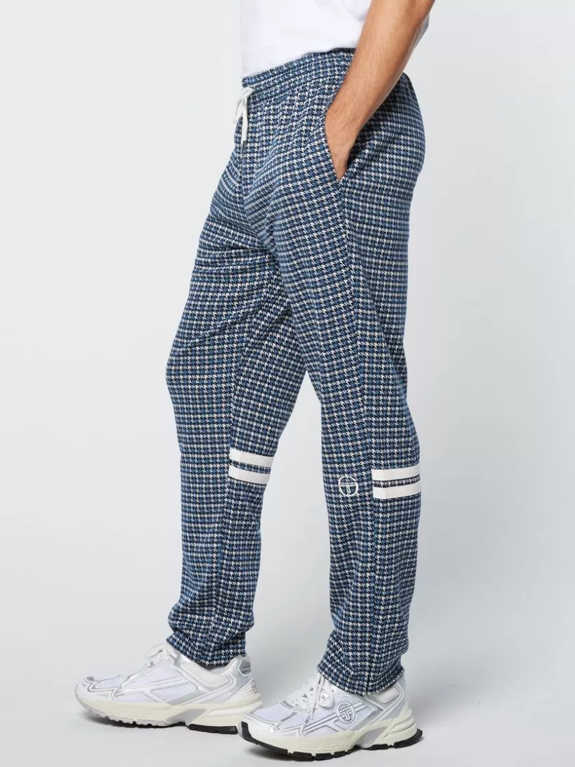 Store Dallas Houndstooth Track Pant- Maritime Blue Pants And Sweatpants