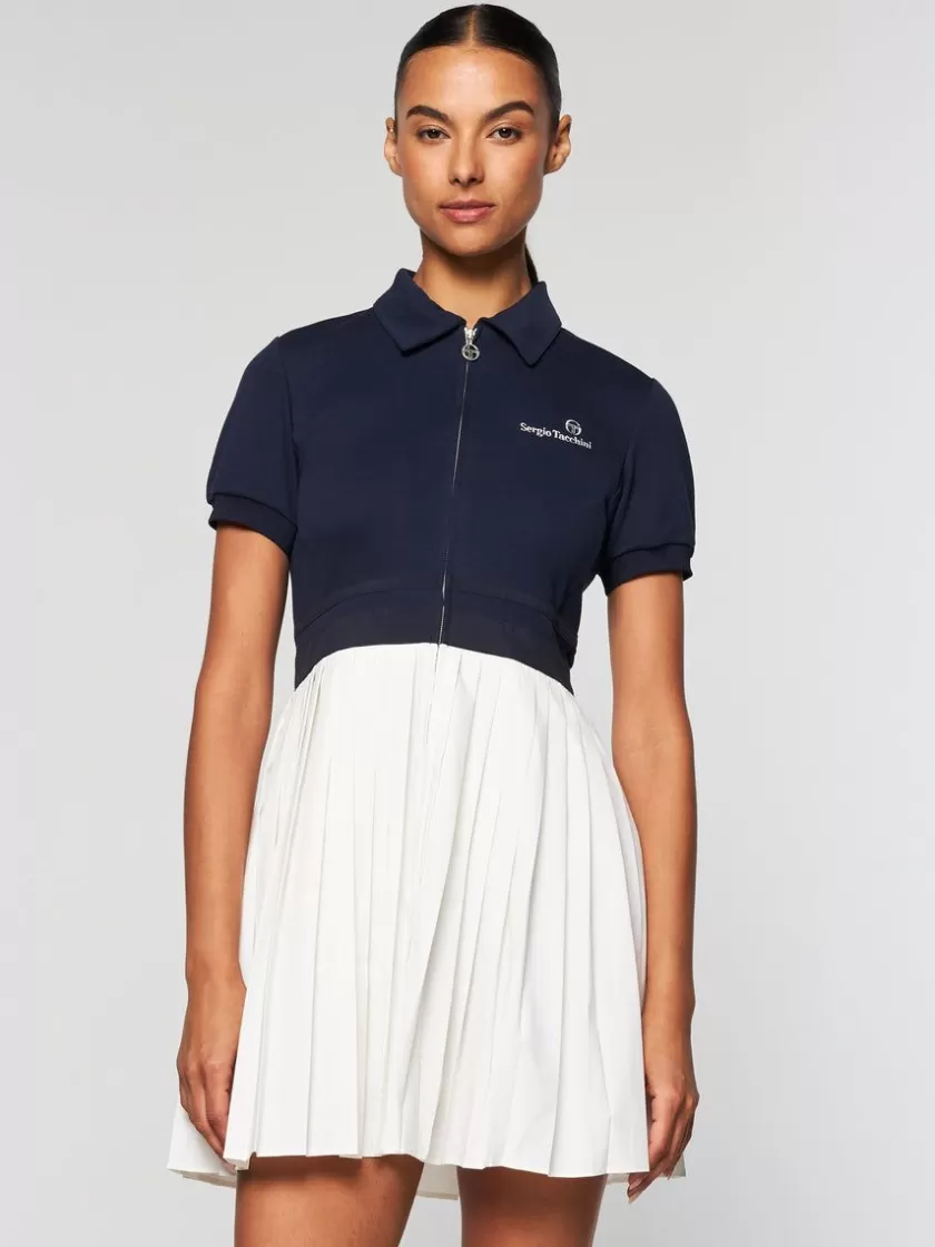 Shop Damarindo Dress- Maritime Blue/ White For The Court