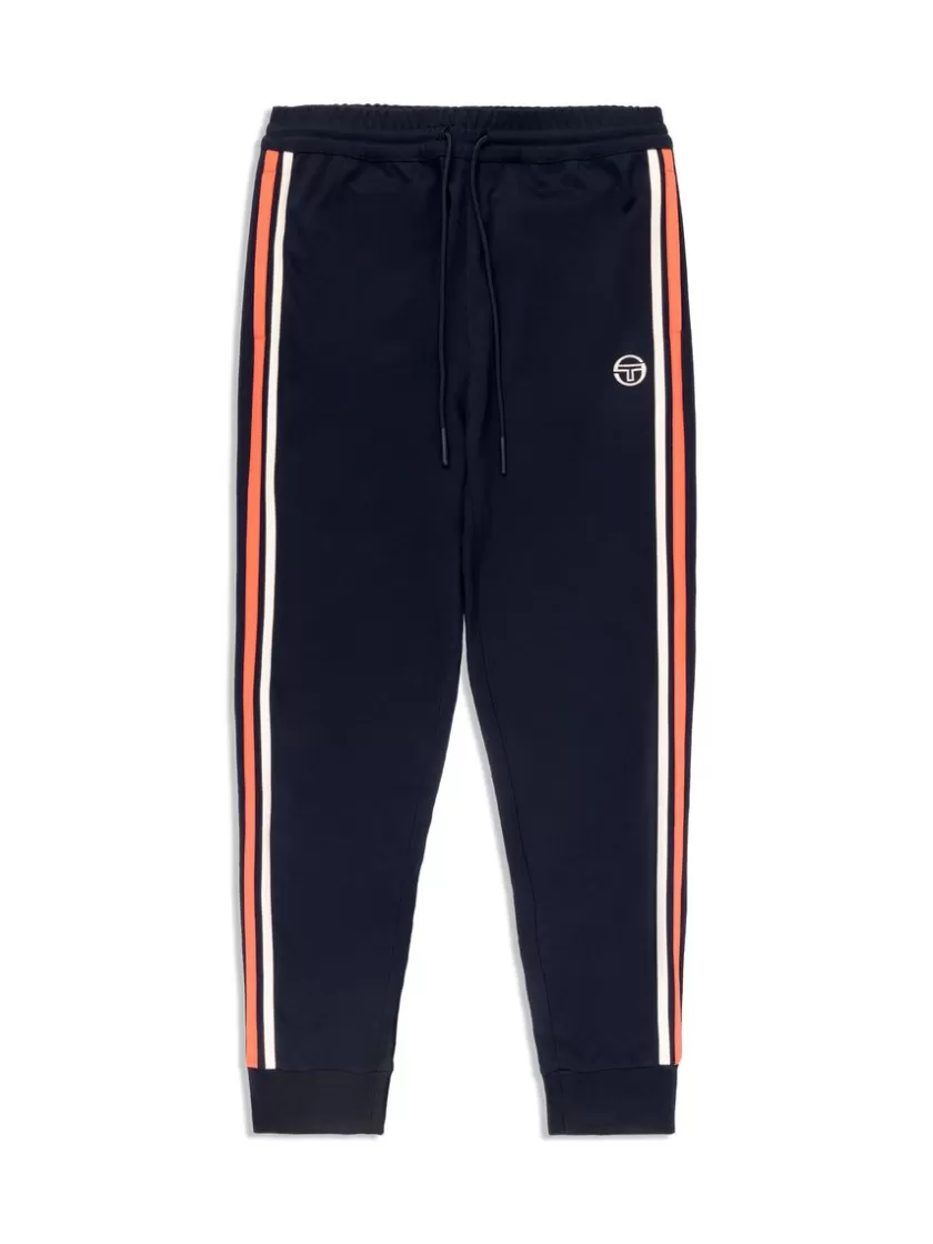 Shop Damarindo Track Pant Archivio- Gardenia/ Maritime Blue Pants And Sweatpants