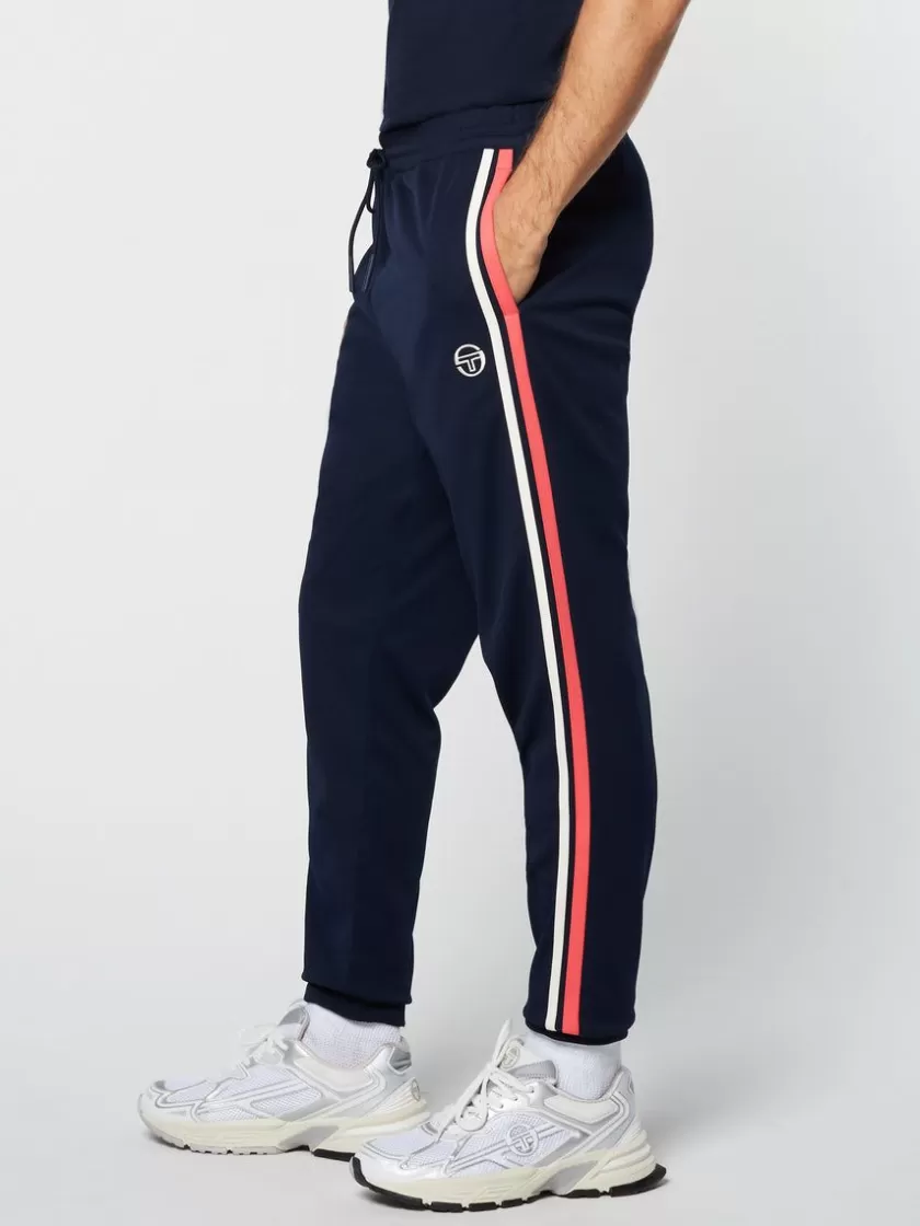 Shop Damarindo Track Pant Archivio- Gardenia/ Maritime Blue Pants And Sweatpants