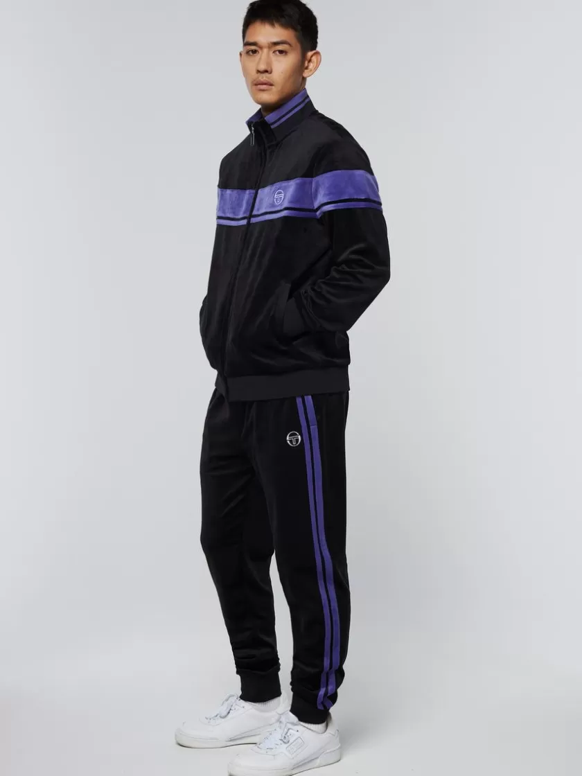 Cheap Damarindo Velour Track Jacket- Black/ Liberty Velour