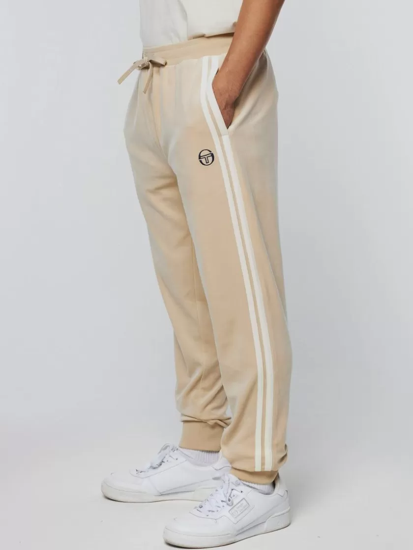 Fashion Damarindo Velour Track Pant-Cement/ Gardenia Velour