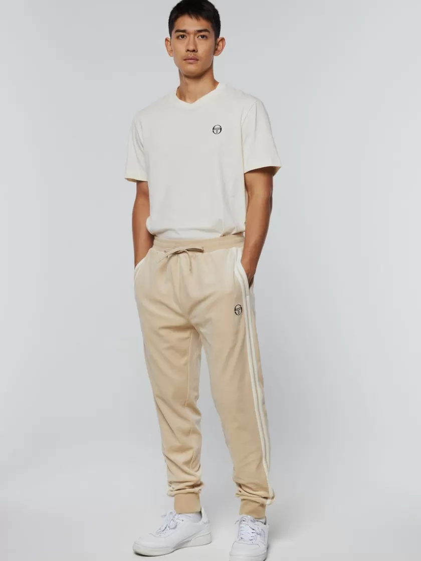 Fashion Damarindo Velour Track Pant-Cement/ Gardenia Velour