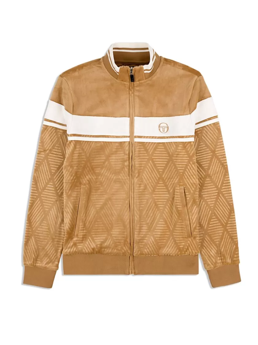 Shop Debossed Damarindo Velour Track Jacket- Meerkat View All