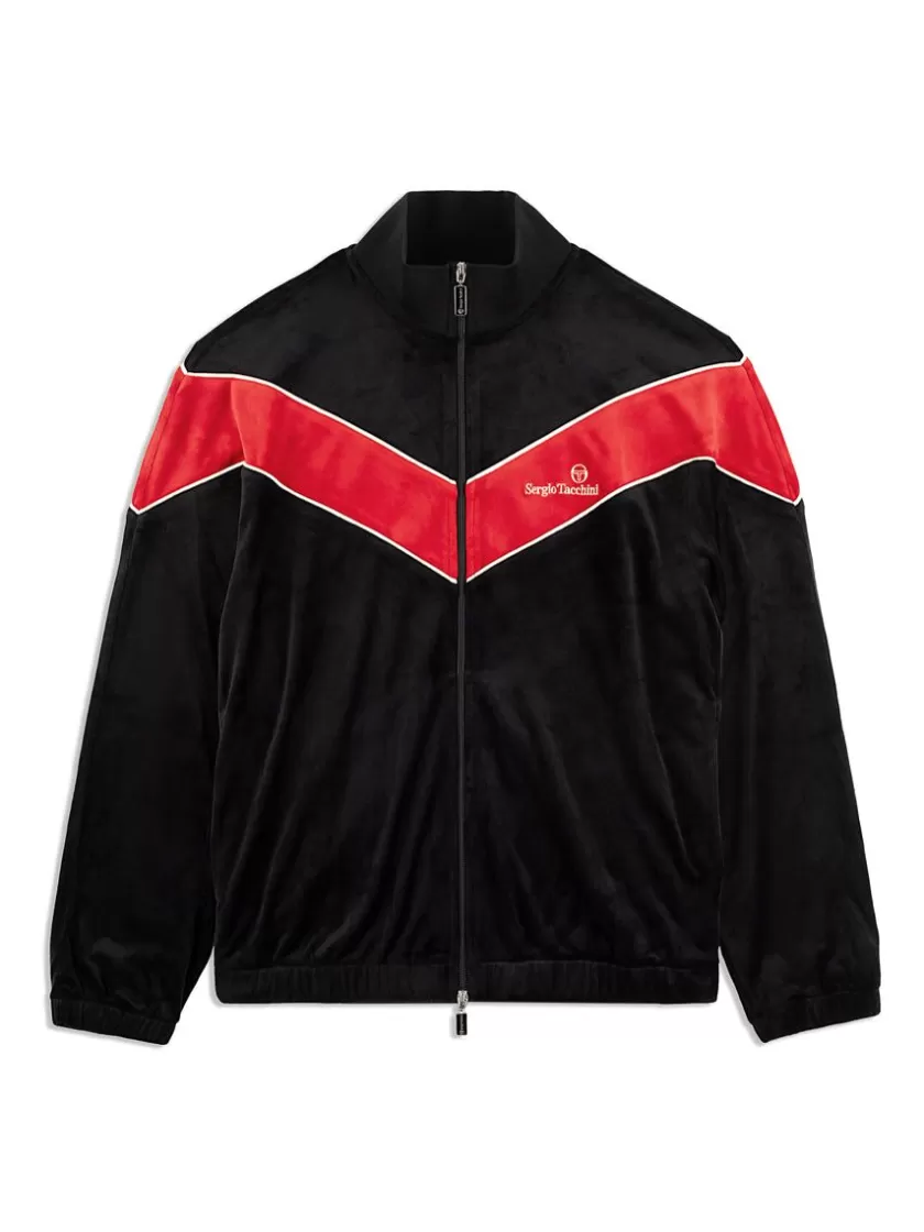 Hot Gallone Velour Track Jacket- Black Beauty Jackets