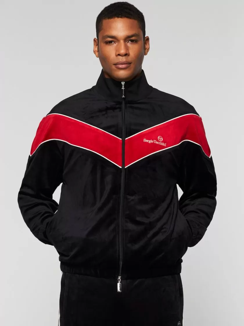 Hot Gallone Velour Track Jacket- Black Beauty Jackets