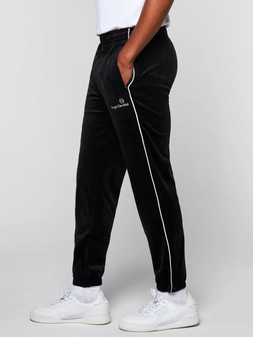 Hot Gallone Velour Track Pant- Black Beauty Pants And Sweatpants