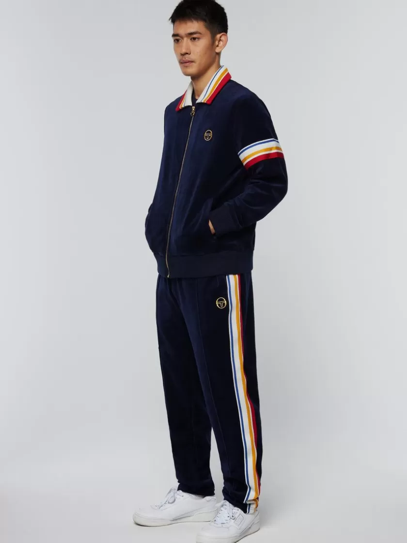 Store Goran Velour Track Jacket Archivio- Maritime Blue Velour