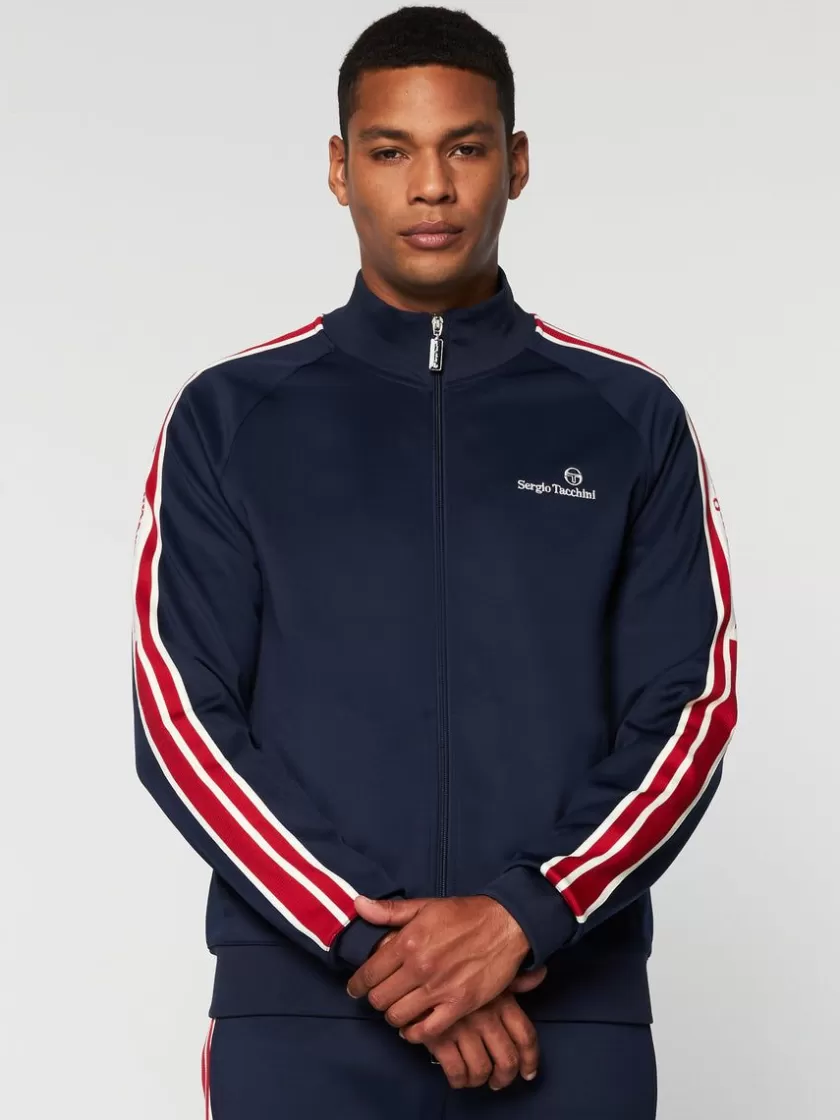 Shop Gromo Tape Track Jacket- Maritime Blue Tracksuits