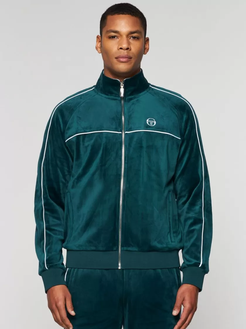 Fashion Lioni Velour Track Jacket- Botanical Garden Tracksuits