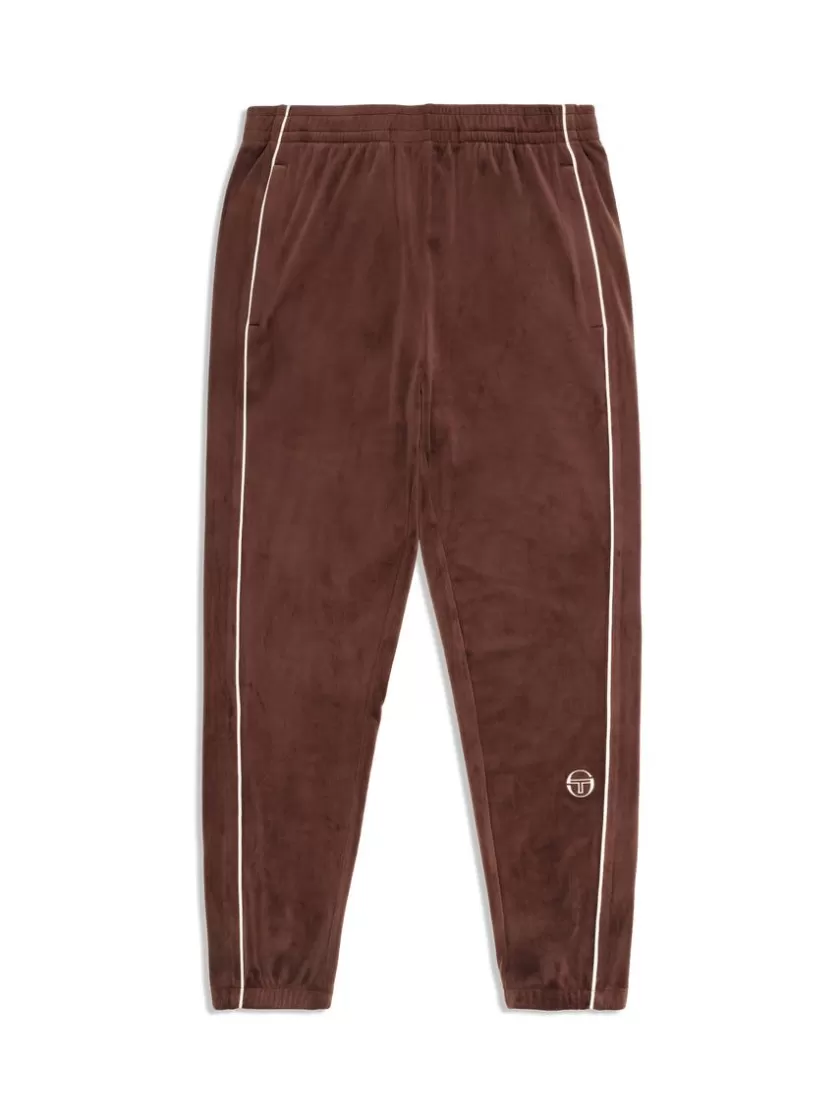 Cheap Lioni Velour Track Pant- Deep Mahogany Pants And Sweatpants