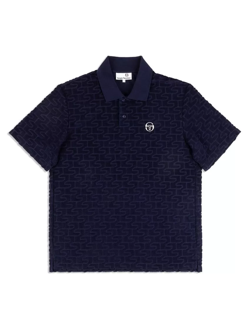 Flash Sale Livata Monogram Polo- Maritime Blue Matching Separates