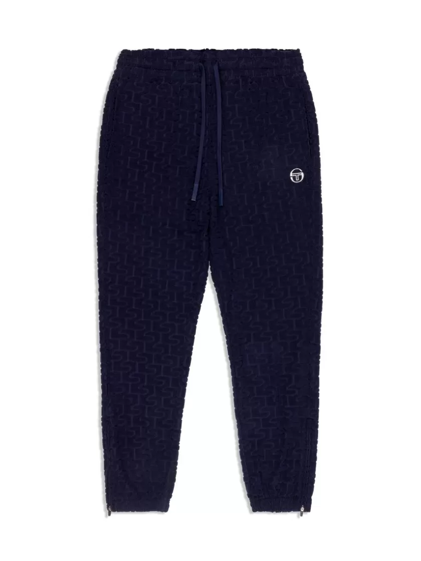 New Livata Monogram Track Pant- Maritime Blue Pants And Sweatpants