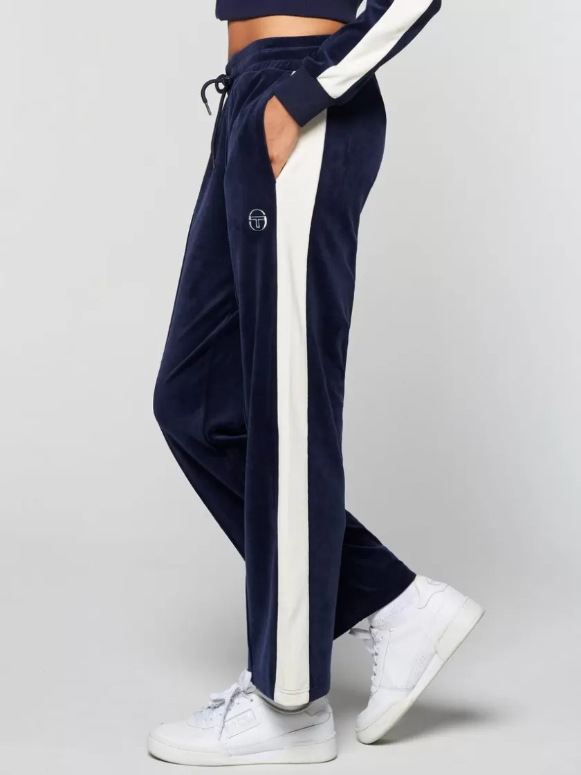 Hot Miss Carlotta Velour Track Pant- Maritime Blue Tracksuits