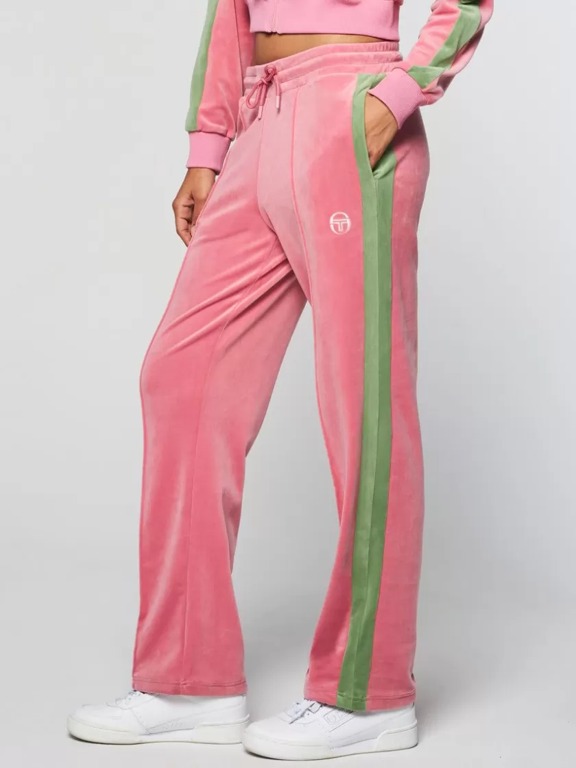 Sale Miss Carlotta Velour Track Pant- Wild Rose Tracksuits