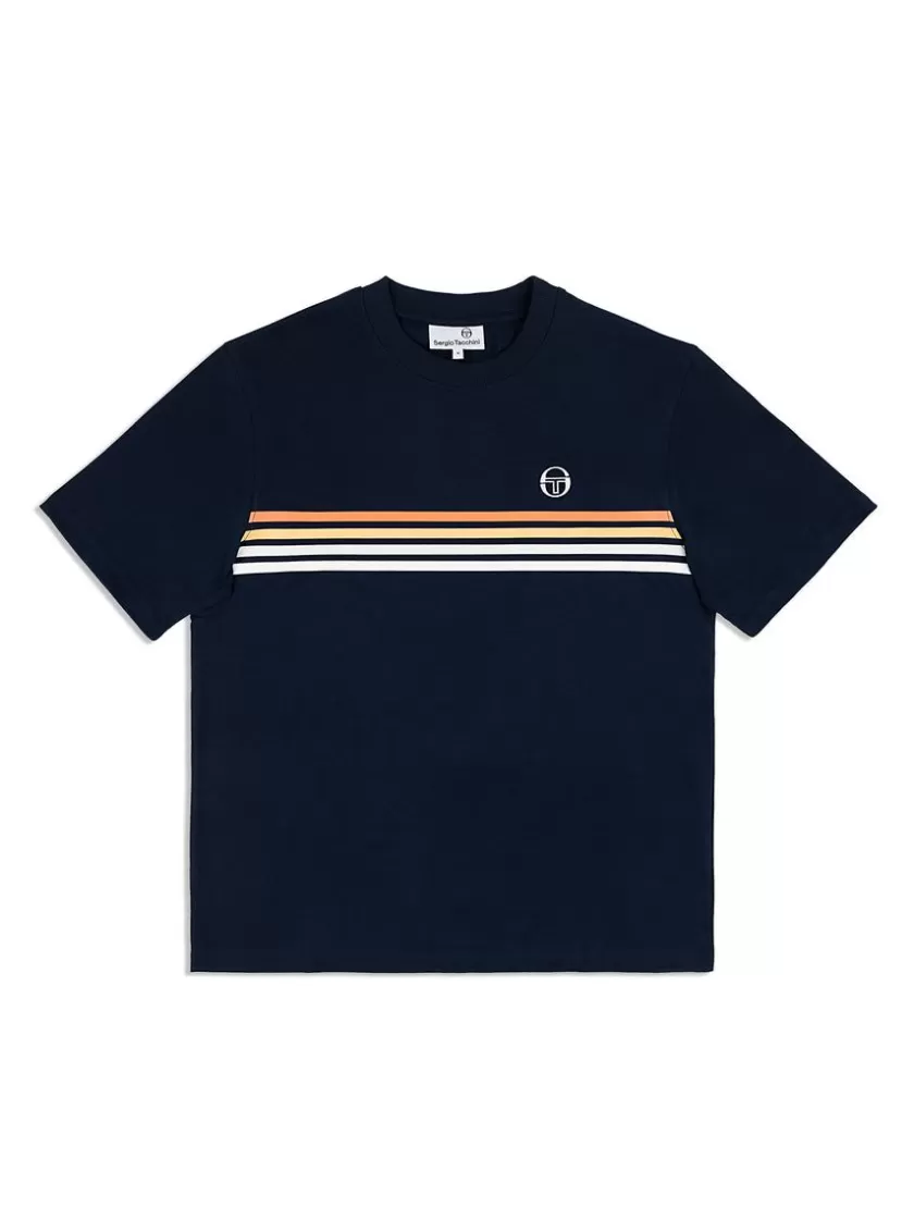 Best Sale New Melfi T-Shirt- Maritime Blue/ White The Essentials