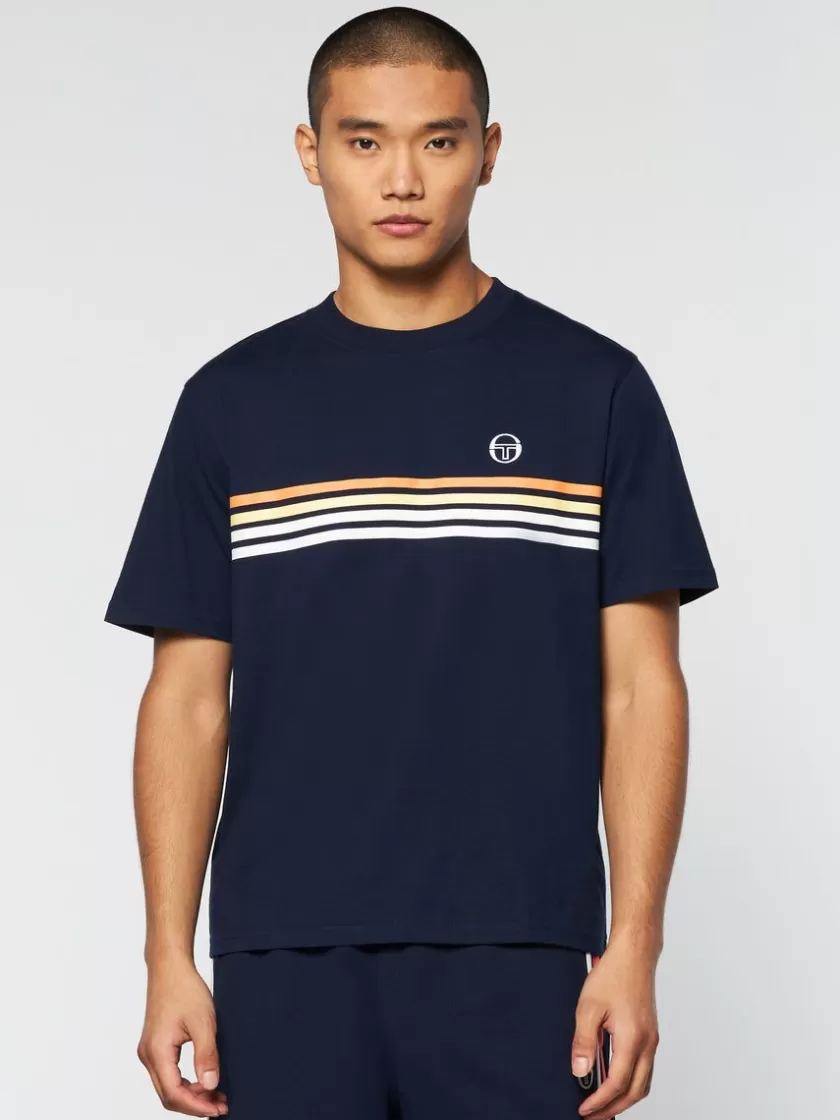 Best Sale New Melfi T-Shirt- Maritime Blue/ White The Essentials