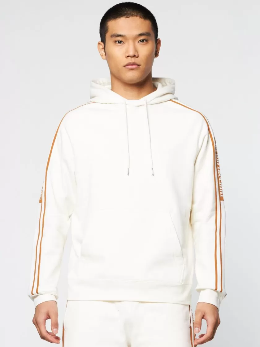 Outlet Pereto Tape Hoodie- Gardenia Sweatshirts And Hoodies