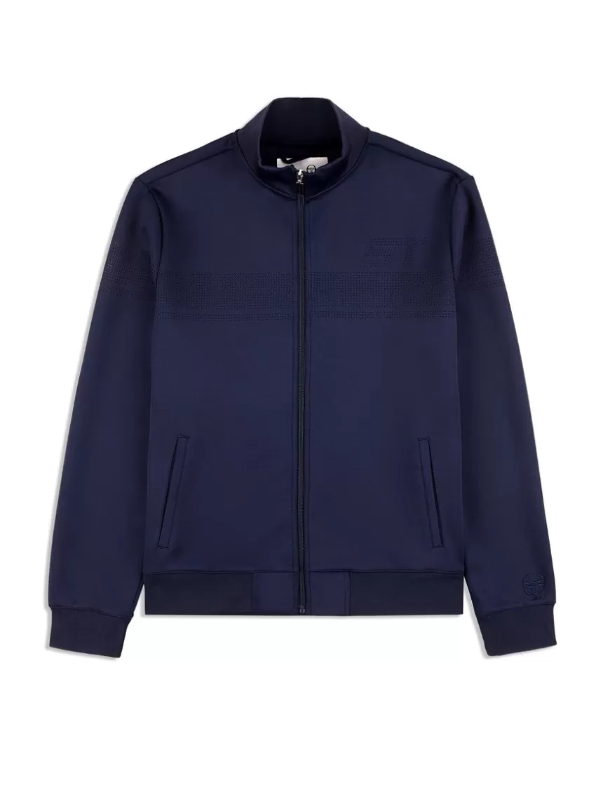 Clearance Perforata Track Jacket-Maritime Blue Jackets