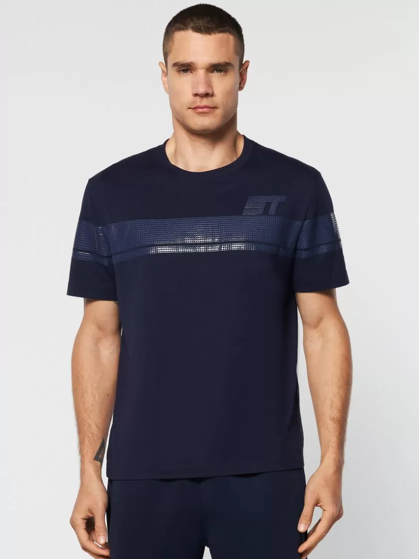 New Perforata T-Shirt- Maritime Blue T-Shirts