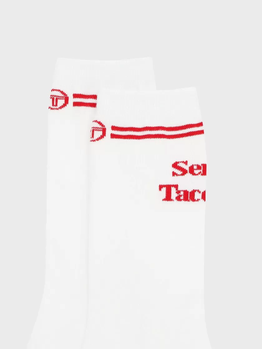 Flash Sale Prep Crew High Socks- White For The Court