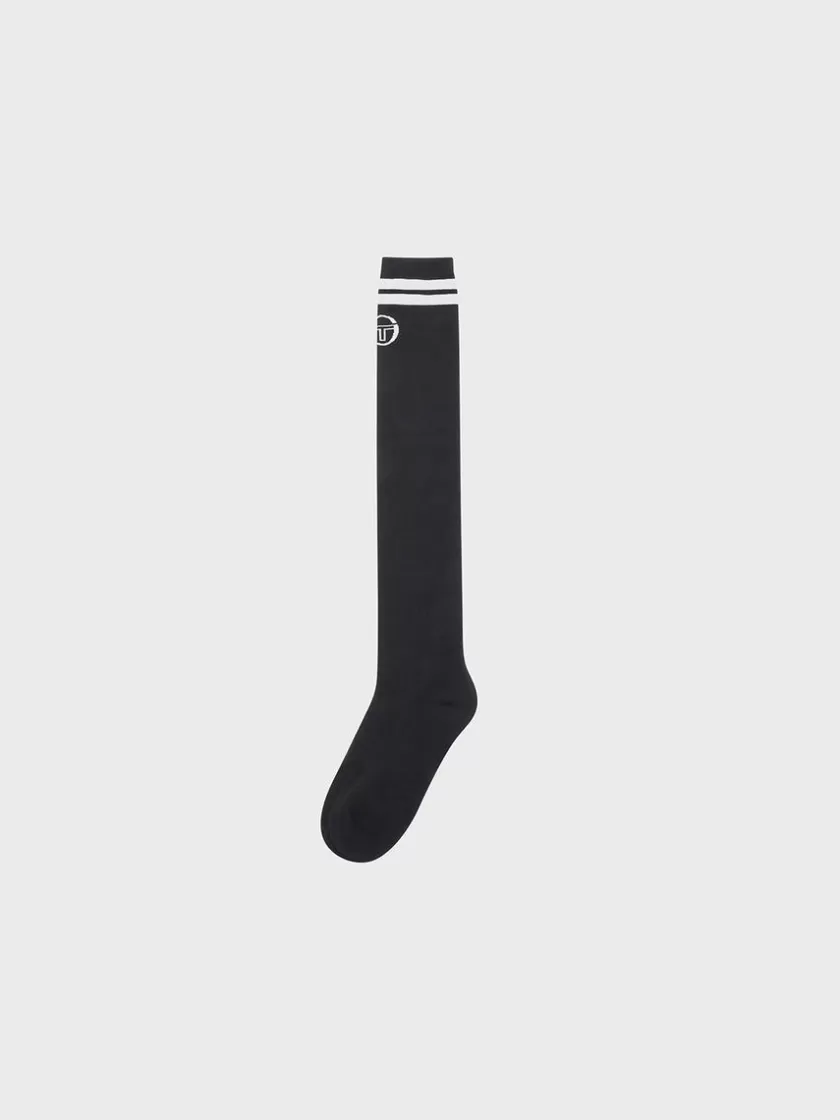 Cheap Prep Knee High Socks- Black For The Court