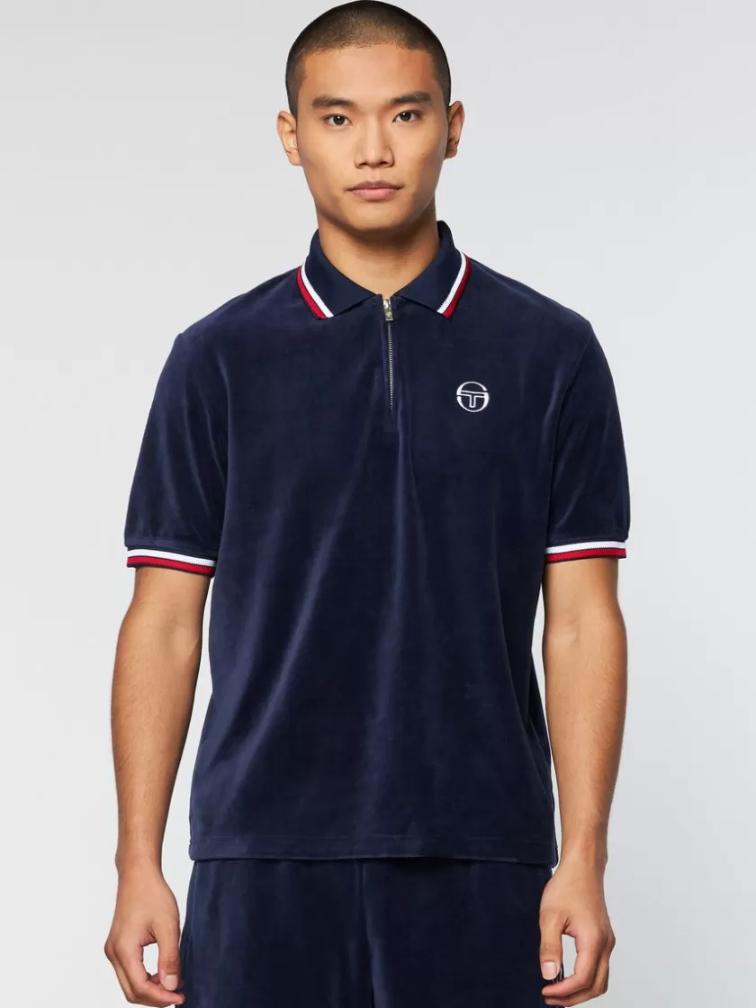 New Primo Velour Polo- Maritime Blue Matching Separates