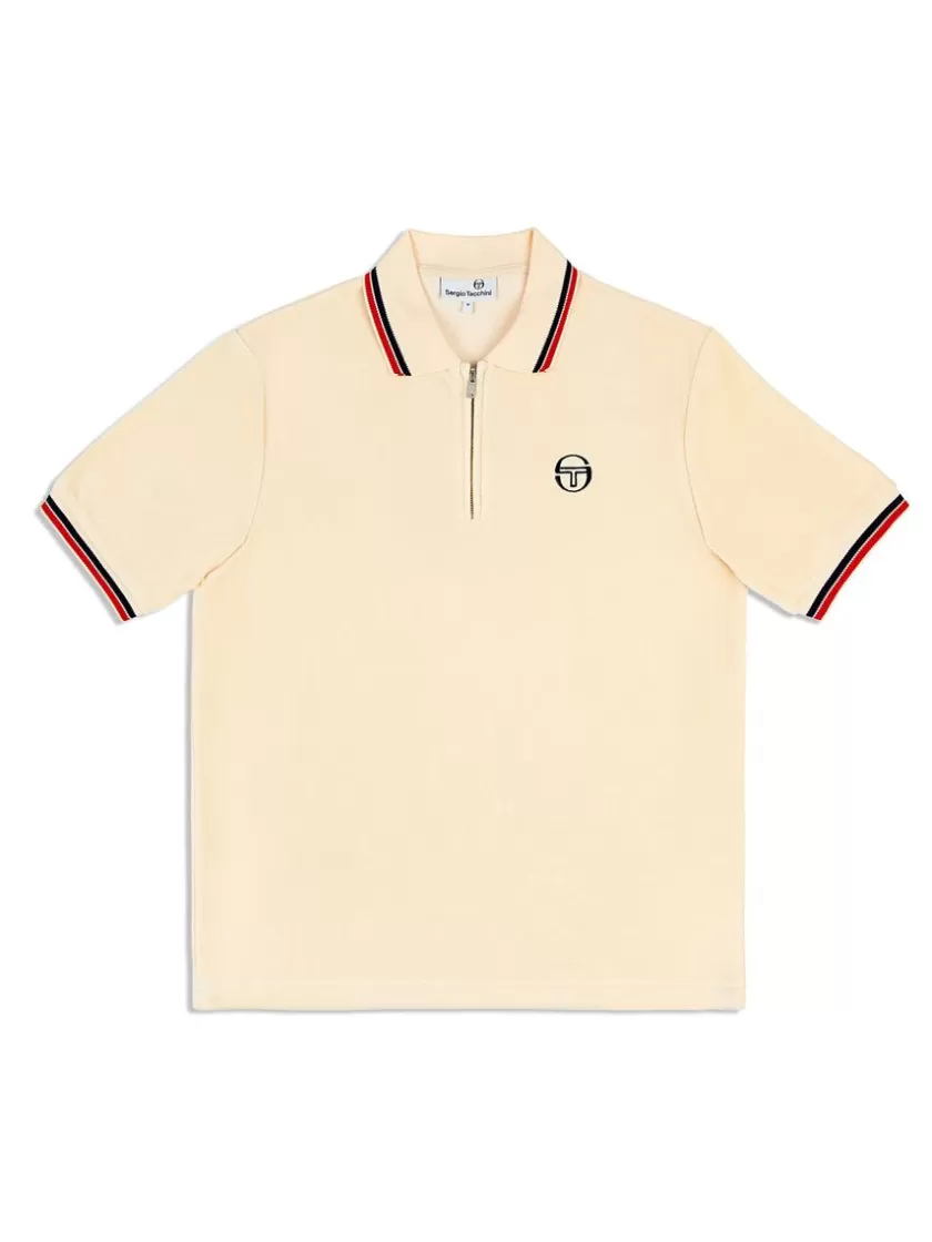 Best Sale Primo Velour Polo- Pearl Ivory Polos