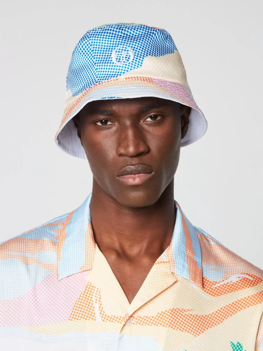 Online Riviera Reversible Bucket Hat- Deep Mint/ Multi View All