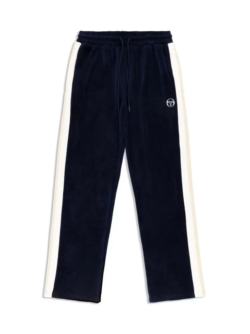 Discount Rosa Velour Track Pant- Maritime Blue Velour