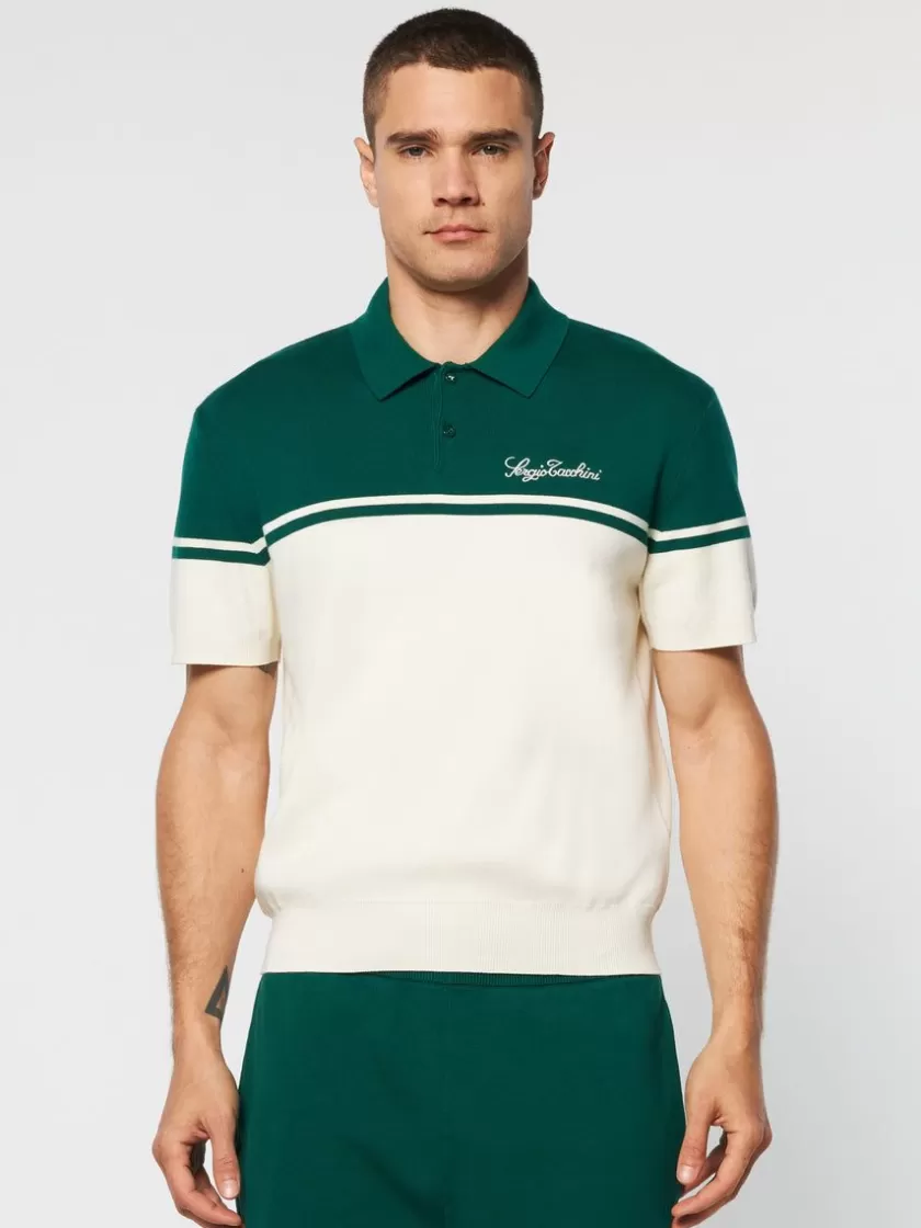 Shop Roselli Knit Polo- Evergreen Matching Separates