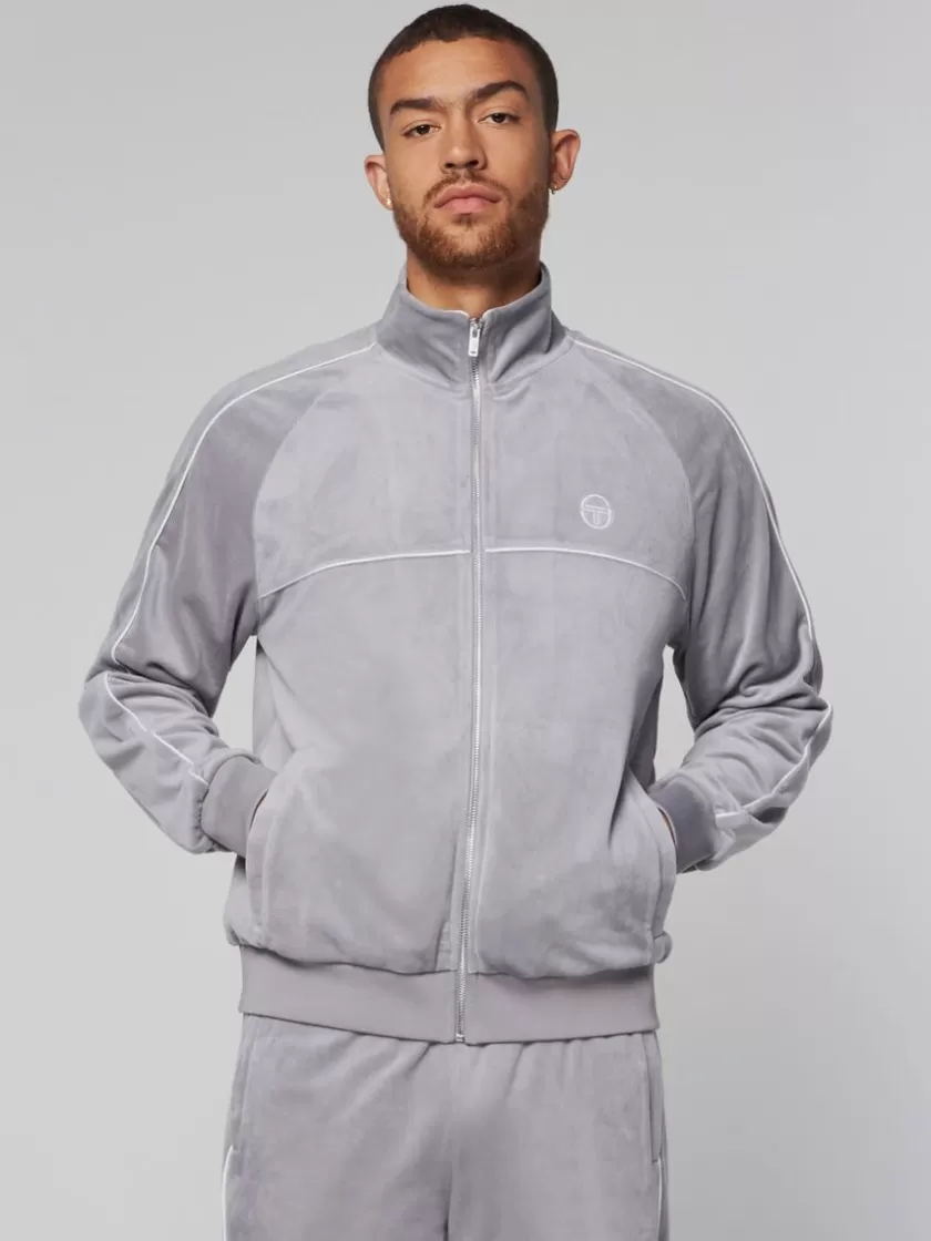 Cheap Sovana Velour Track Jacket- Sleet Velour