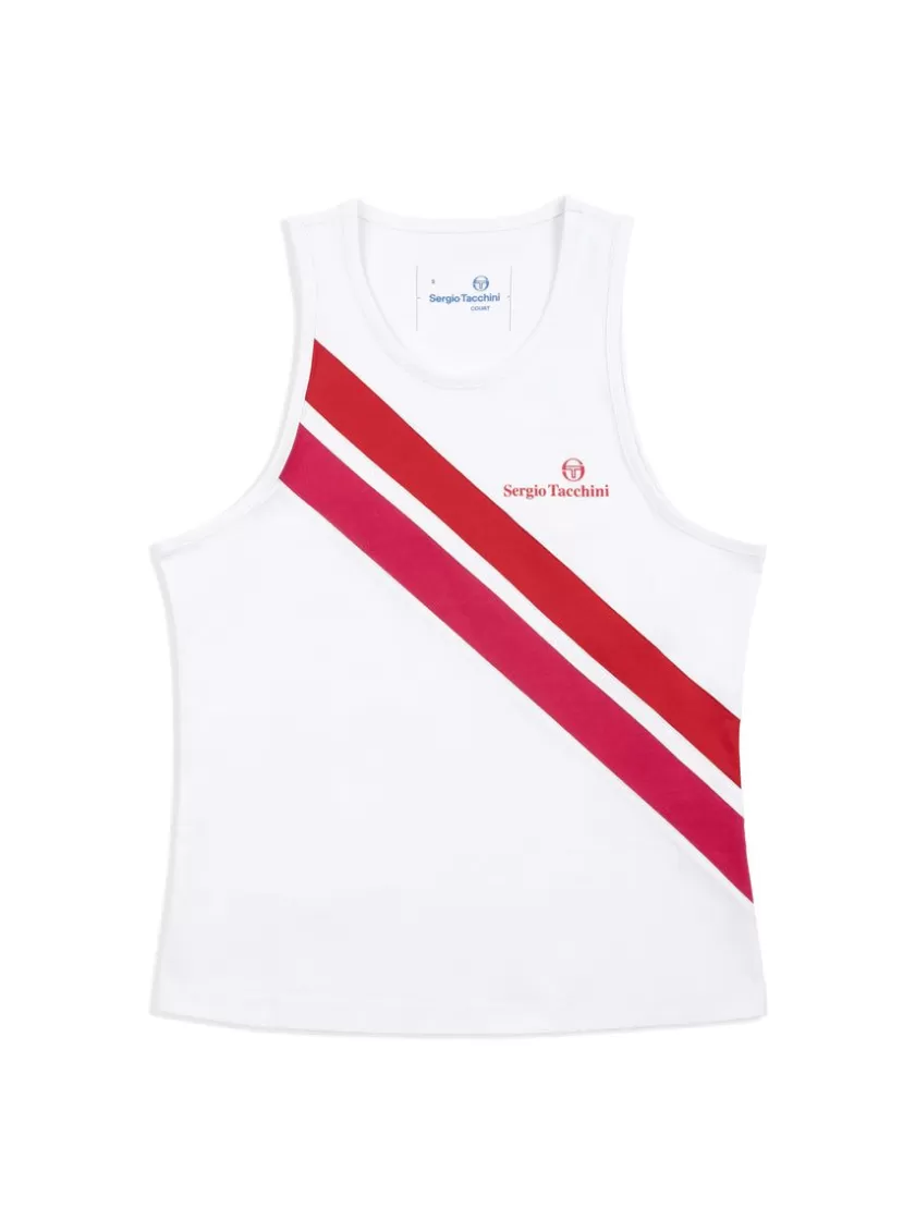 Shop Women'S Ortica Tennis Tank- White Tops And Sports Bras