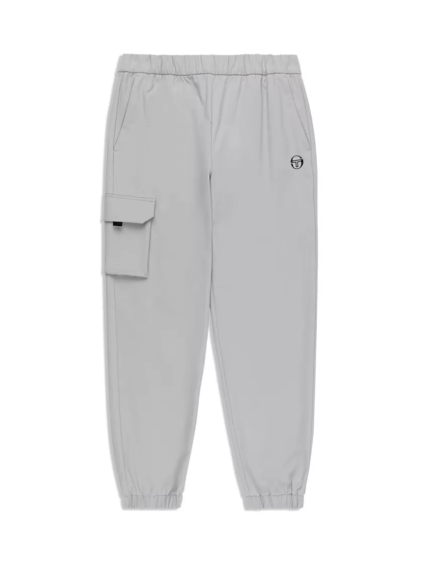 Outlet Woven Cargo Jogger Pants- Heather Grey Nylon