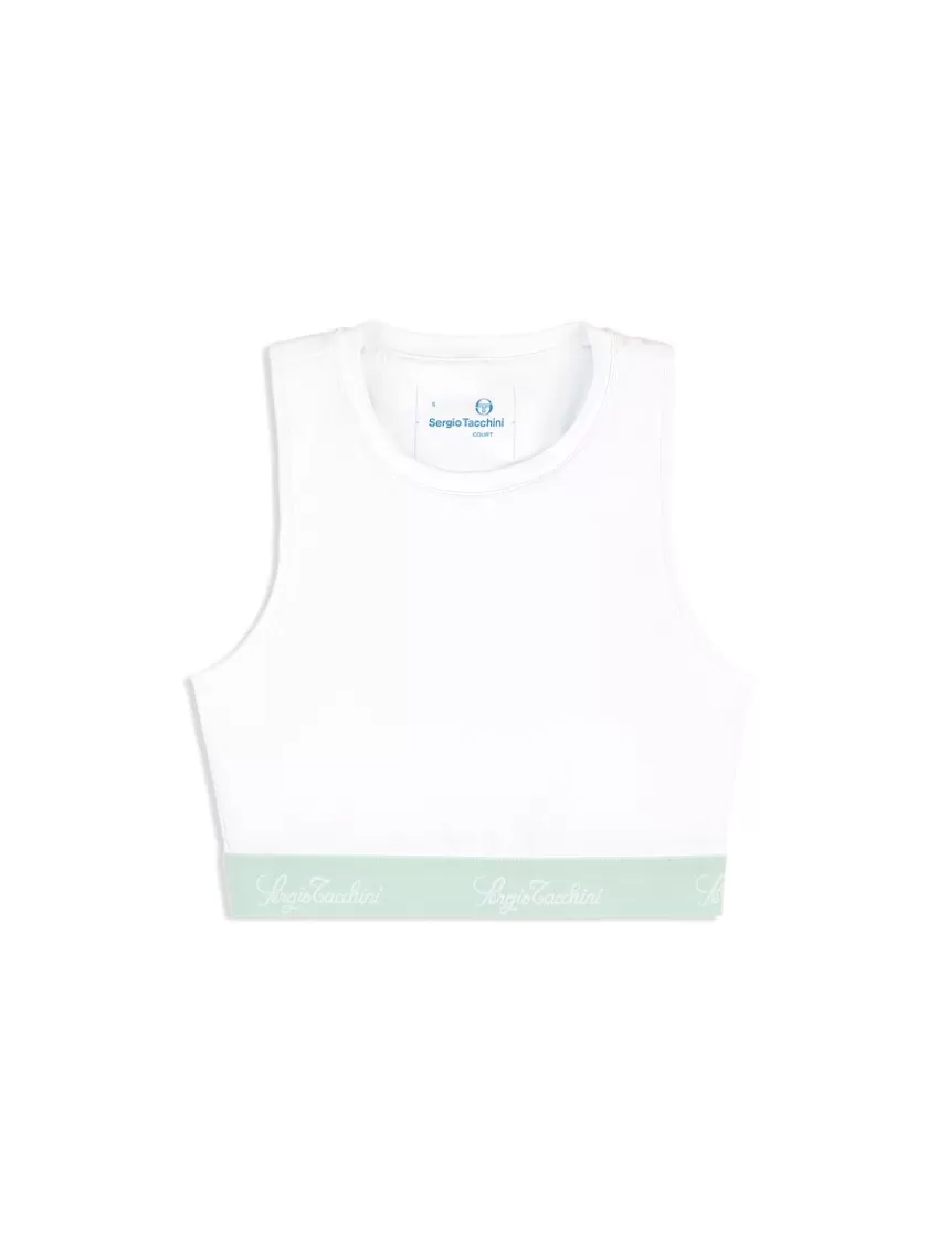 Flash Sale Zambrini Top- Brilliant White Tops And Sports Bras